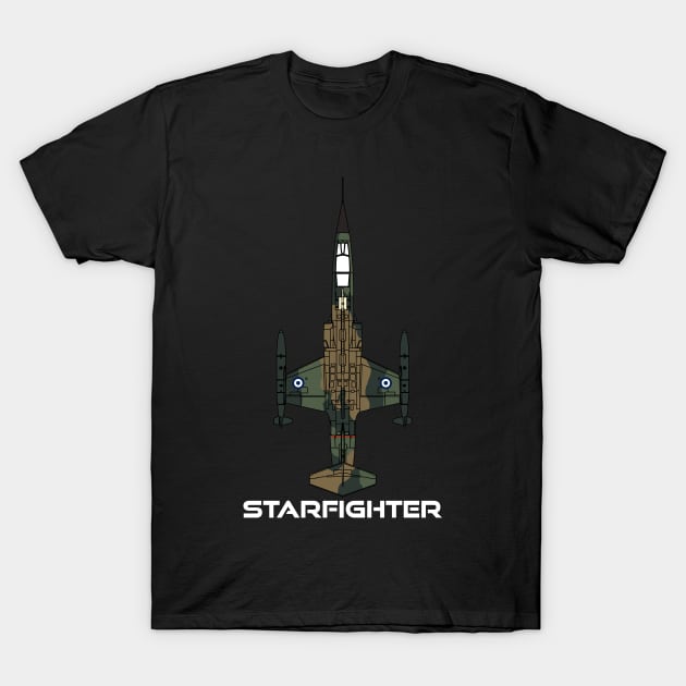 F-104 Starfighter (Greece) T-Shirt by BearCaveDesigns